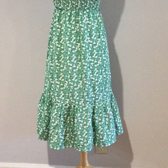 Deep Self Floral One Shoulder Smocked A-line Midi Dress Size M - Picture 9 of 16